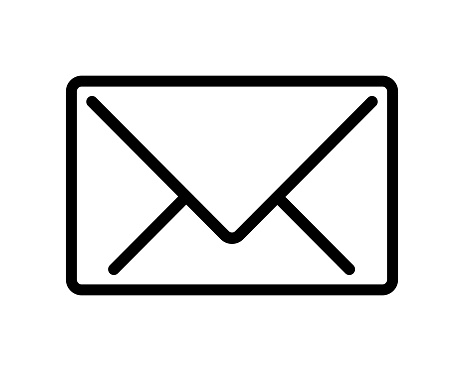 Mail envelope icon symbol of e-mail communication. Vector illustration image. Isolated on white background.
