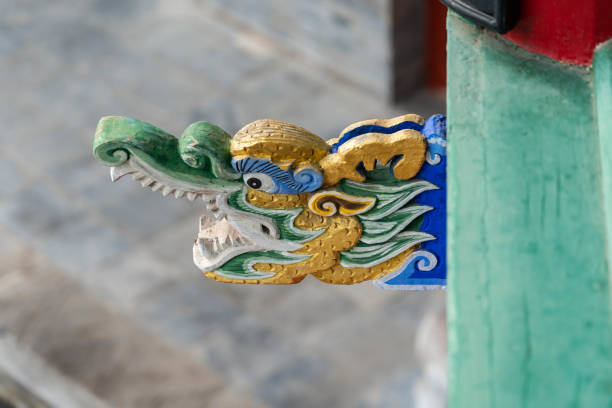istock Chinese dragon house decoration 1182236989