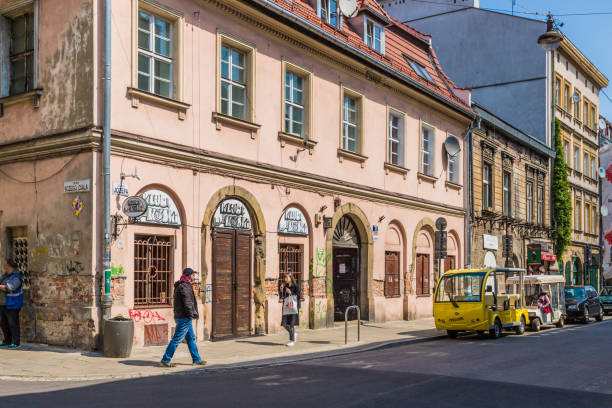 Kazimierz Krakow Poland. May 7 2019. A street scene in Kazimierz in Krakow