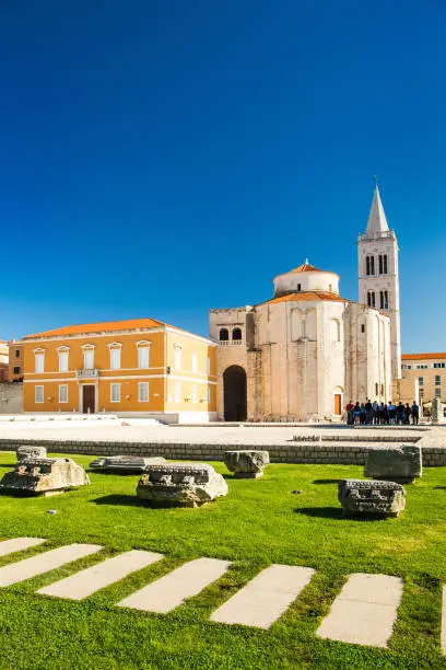 Croatia, city of Zadar, Saint Donatus church on the old Roman forum ruins