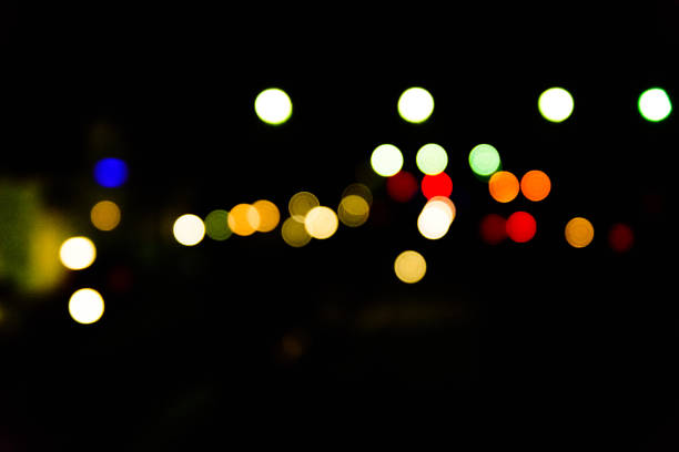 istock Blurred lights of the railway station. Bokeh background 1182241973