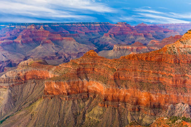 sunset at Grand Canyon from Yaki Point, sunset at Grand Canyon from Yaki Point, USA yaki point stock pictures, royalty-free photos & images