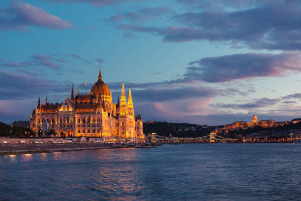 istock Budapest Parliament illuminated 1182251413