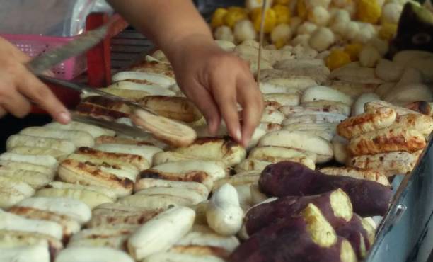 istock Toasted bananas, toasted potatoes 1182253459