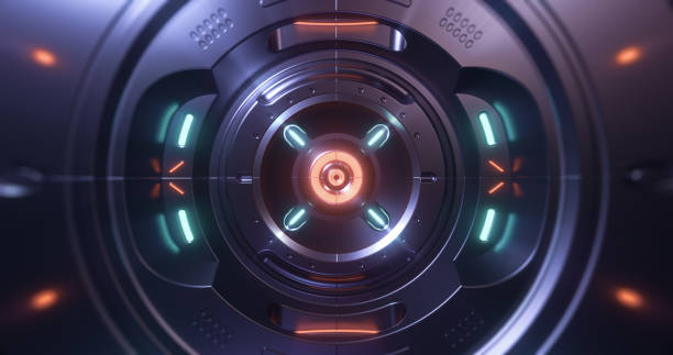 istock Abstract concept of sci-fi sphere cyborg robot 1182259266