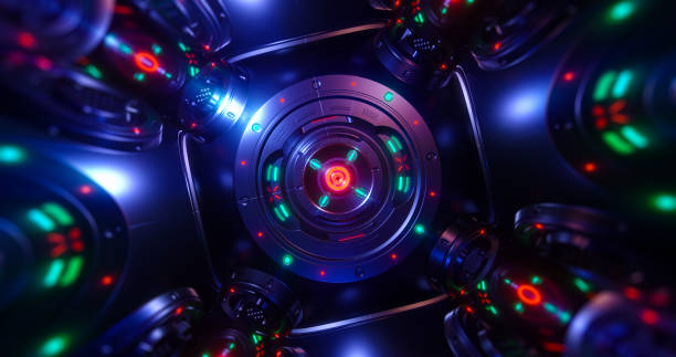 istock Abstract concept of sci-fi sphere cyborg robot 1182259268