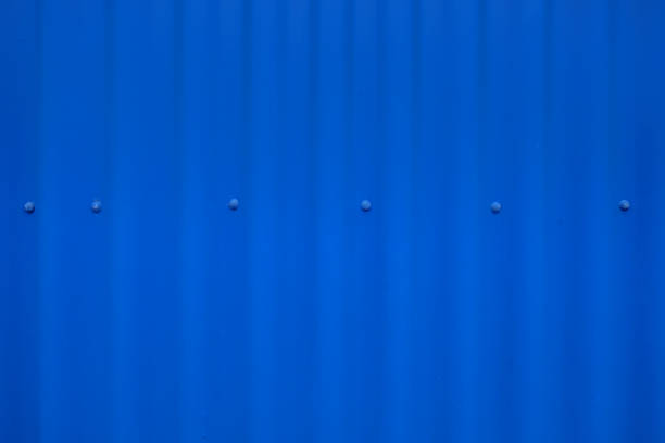 Blue corrugated metal  seamless texture