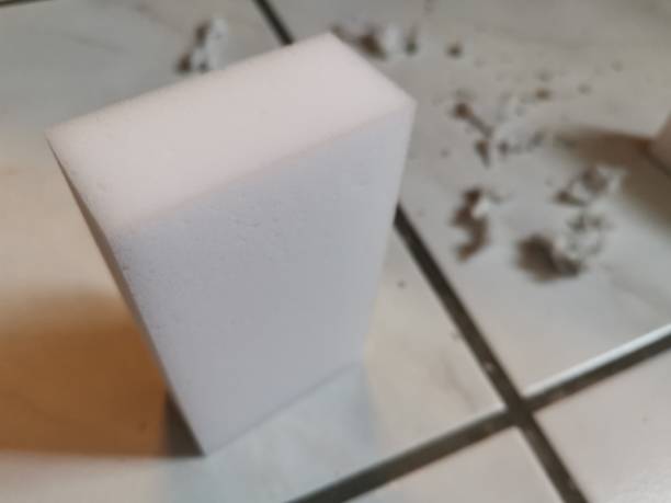 istock Image of a new dirt eraser being compared to an used eraser sponge 1182259963