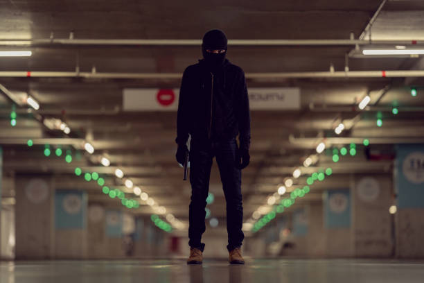 istock The robbers stood waiting to rob. 1182262238