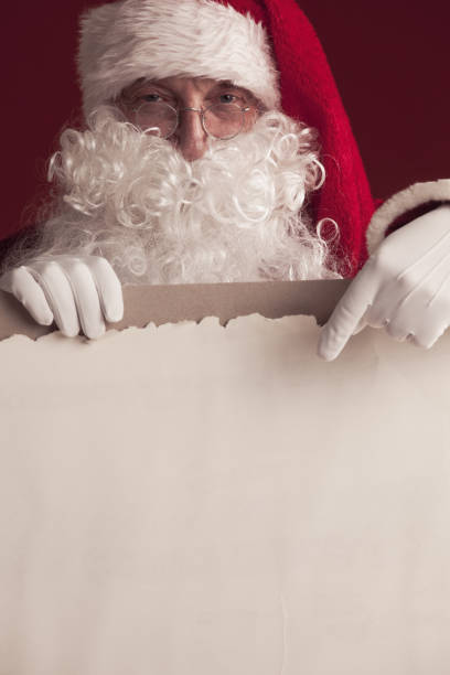 istock Santa Claus with vintage paper 1182269601