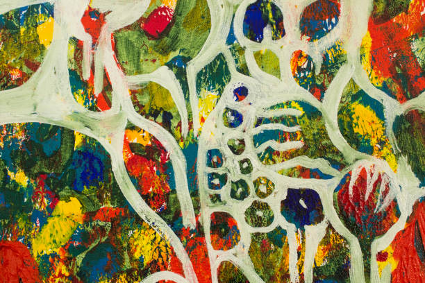 istock Detail of the Painting as a Background 1182270854