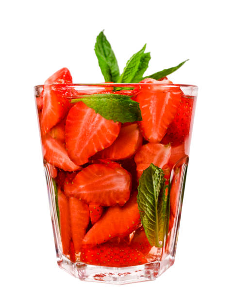 istock Fresh strawberry mojito cocktail with mint leaves 1182272686