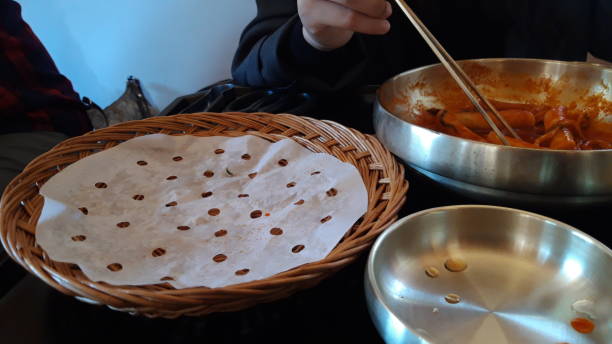 istock baked dumplings and tteokbokki 1182272720