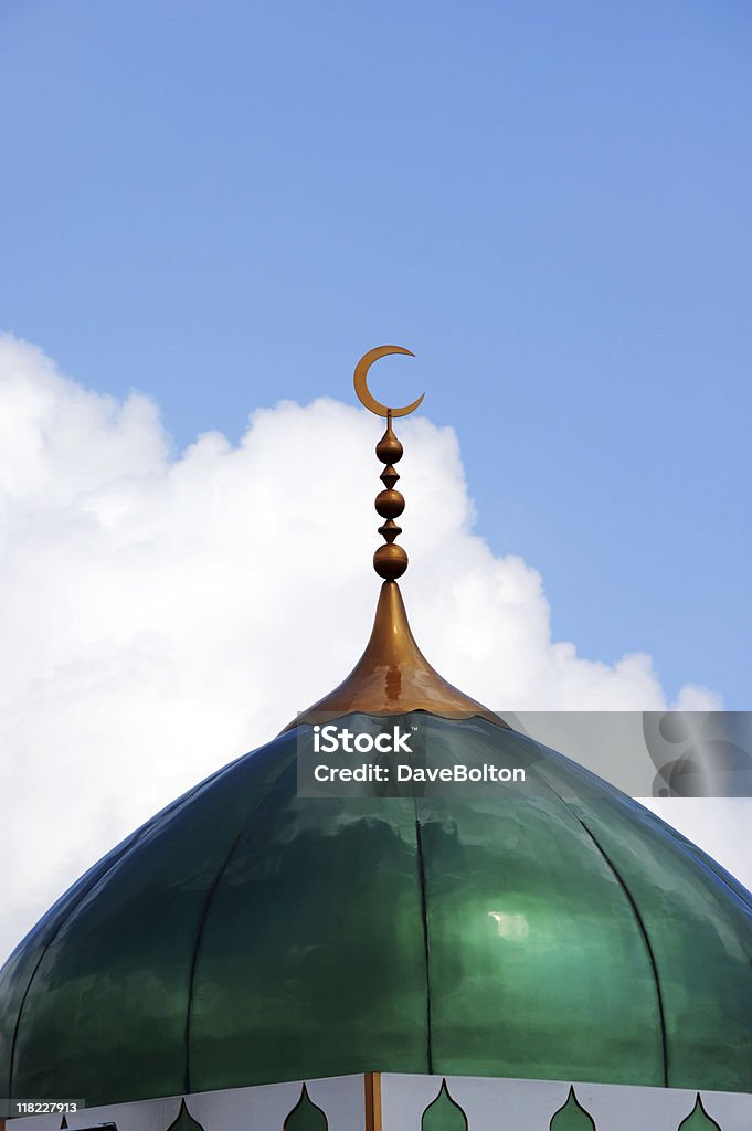 Moschee Dach und Crescent - Lizenzfrei Grün Stock-Foto