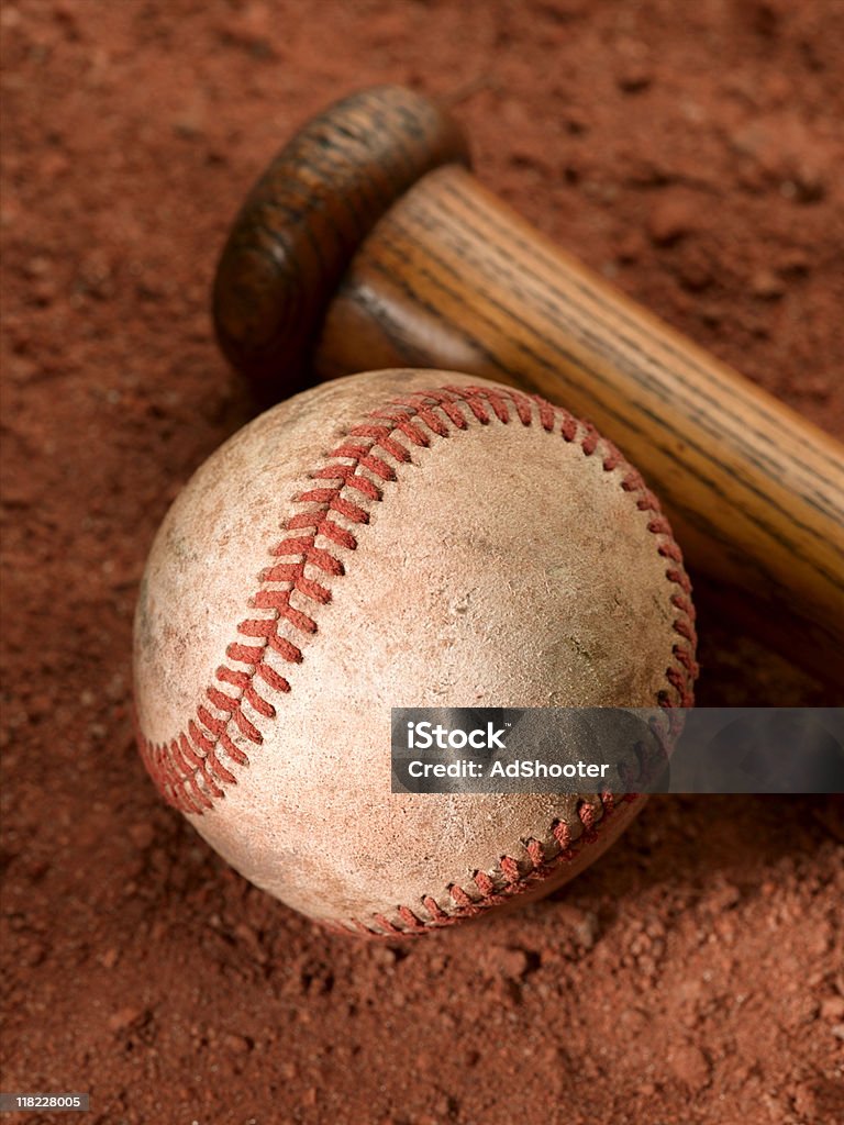 Baseball i Bat - Zbiór zdjęć royalty-free (Bez ludzi)