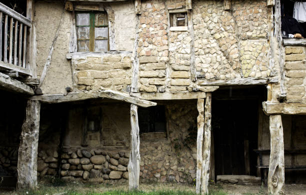 Old houses medieval town, construction and architecture, landscape