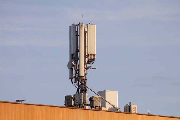 istock Telecommunication antenna for mobile communication 1182287354