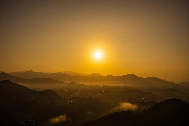 istock sunrise in mountains, Takachiho, Miyazaki 1182289075