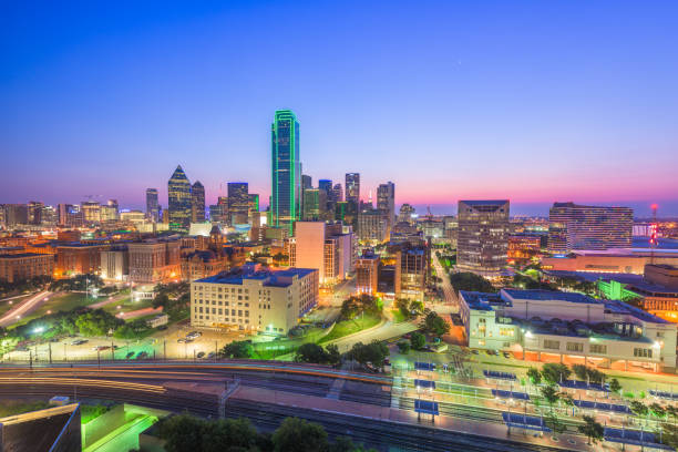istock Dallas, Texas, USA Skyline at twilight 1182289824