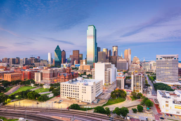 istock Dallas, Texas, USA Skyline at twilight 1182290578