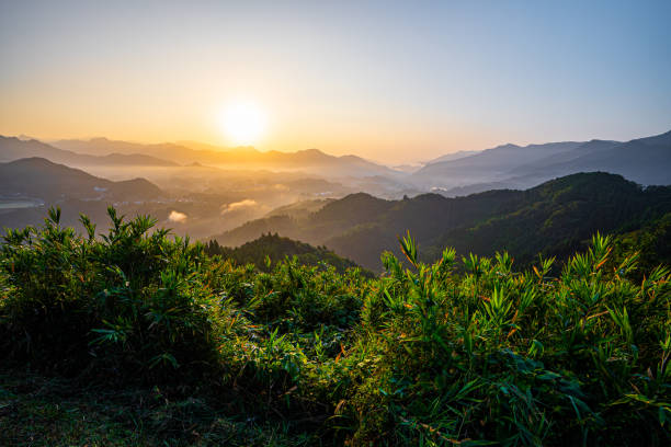 istock sunrise in mountains, Takachiho, Miyazaki 1182290630