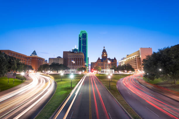 istock Dallas, Texas, USA skyline over Dealey Plaza 1182290640