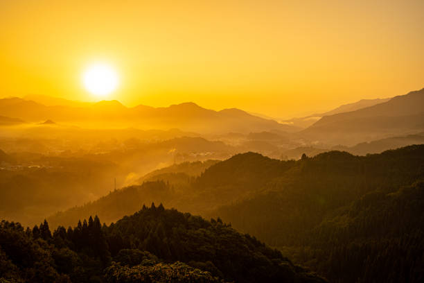 istock sunrise in mountains, Takachiho, Miyazaki 1182290816