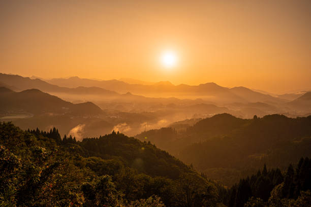 istock sunrise in mountains, Takachiho, Miyazaki 1182290910