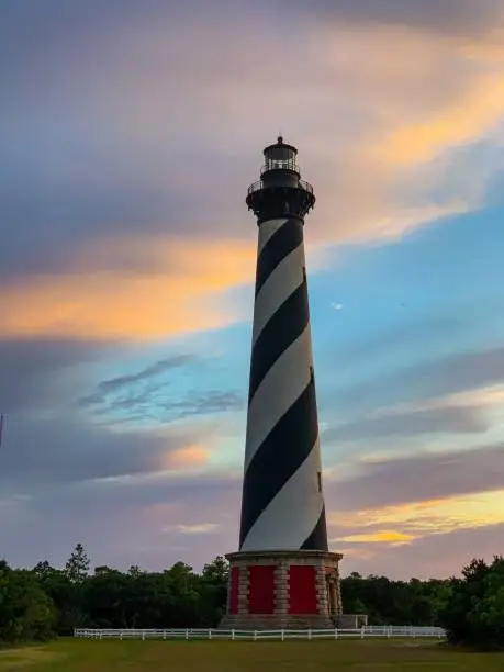 Sunset at Cape Hatteras Lighthouse, Buxton, North Carolina, USA