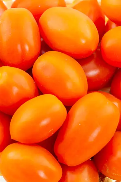 closeup juicy cherry tomato red bright vegetable background delicious fresh
