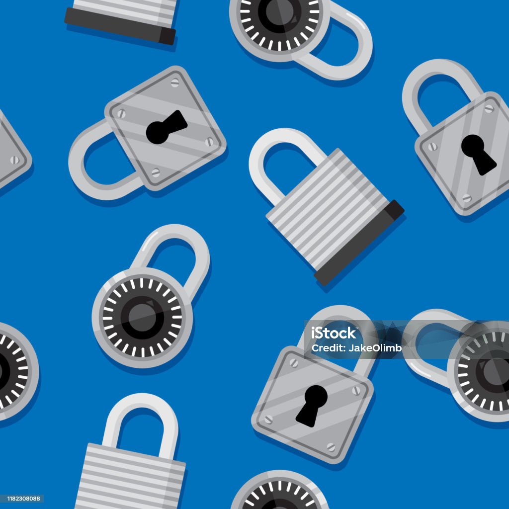 Various Pattern Locks Locks Pattern Flat Stock Illustration - Download Image Now - Computer ...