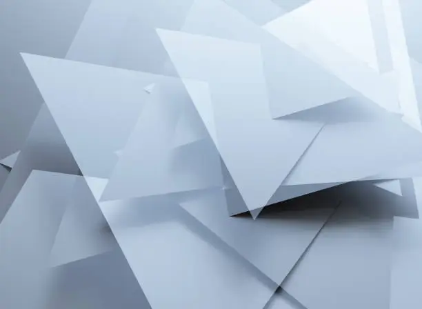 Photo of Abstract background of polygons on white background.