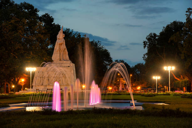 istock Central park fountain in Timisoara, Romania 1182309317