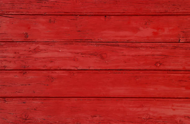Red vintage painted wooden planks background Vector illustration background texture of red vintage painted wooden planks, rustic style wall panel knotted wood wood dirty weathered stock illustrations