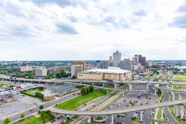 istock Memphis, Tennessee. Top View Bridges 1182314905