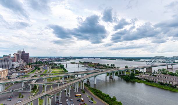 istock Memphis, Tennessee. Top View Bridges 1182315090