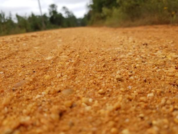 istock Old Country Red Dirt Road Close up 1182320477