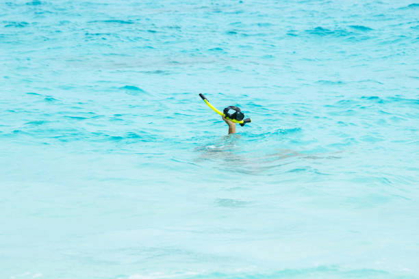 istock Hand with a mask for snorkeling 1182321650