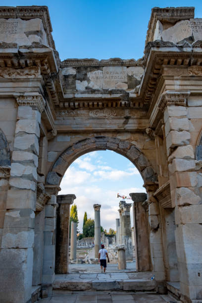 istock Ancient city Ephesus (Efes). Ancient architectural structures. Ephesus most visited ancient city in Turkey. Selcuk, Izmir TURKEY 1182321957