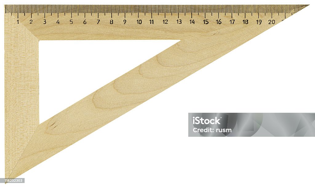 Hi-res Régua de madeira com Traçado de Recorte em fundo branco - Foto de stock de Esquadro - Instrumento de medição royalty-free