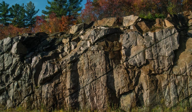 Road turning around Rocky Cliff