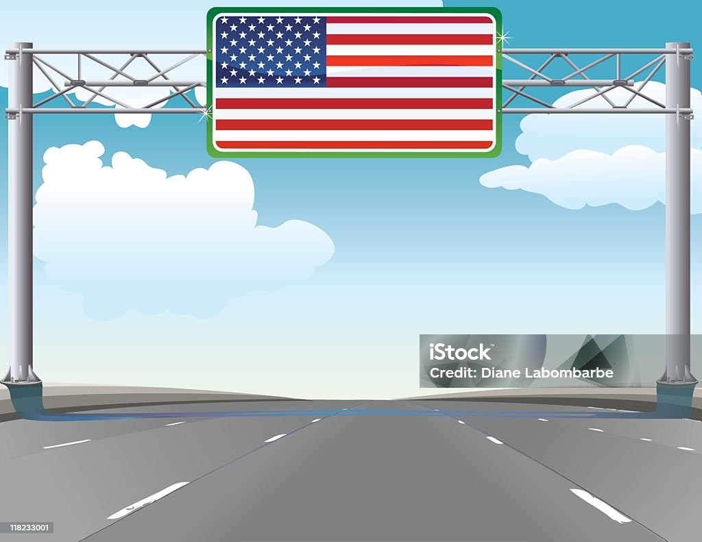 Highway de los Estados Unidos - arte vectorial de Arriba de libre de derechos