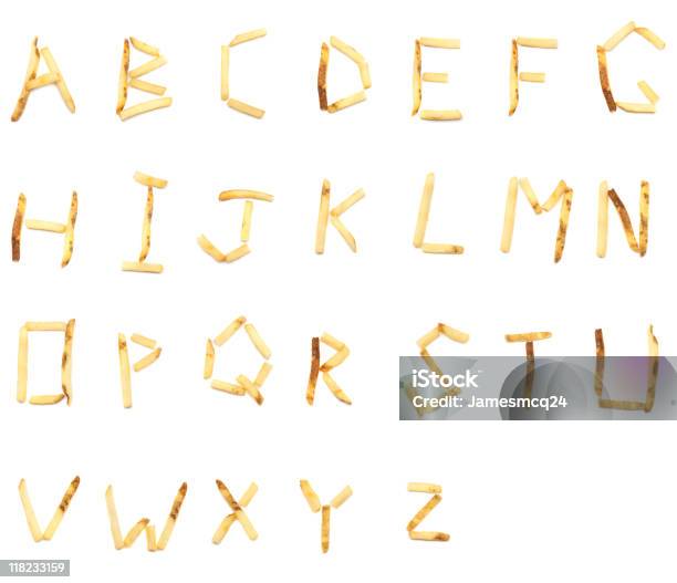 Batatas Fritas Letras Xxxl - Fotografias de stock e mais imagens de Batata Frita - Lanche - Batata Frita - Lanche, Texto datilografado, Texto