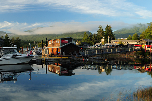 Ucluelet Harbour In The Late Afternoon Light On A Sunny Summer Day Vancouver Island Canada