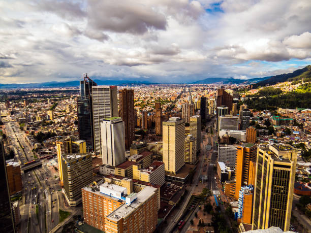 Aerial view Bogota - Colombia stock photo