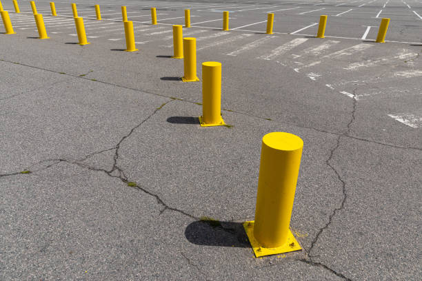 istock Shaped pedestrian way limitation and direction boarder sign 1182341354