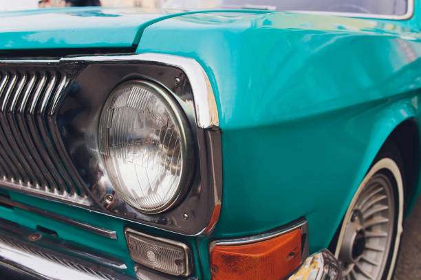 istock Retro styled image of a front of a classic car. 1182341769