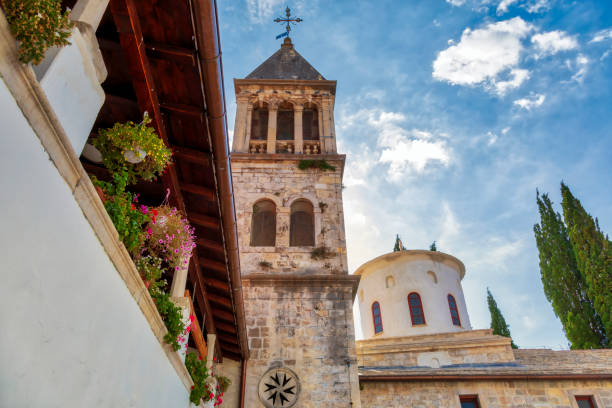 Krka Monastery Bell Tower Horizontal stock photo