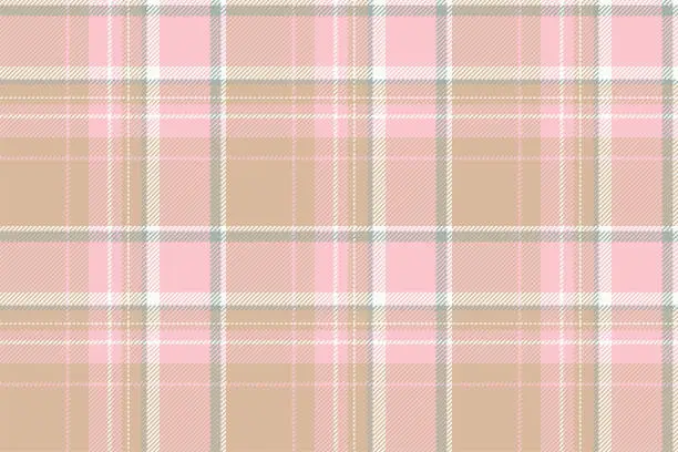 Vector illustration of Tartan scotland seamless plaid pattern vector. Retro background fabric. Vintage check color square geometric texture.