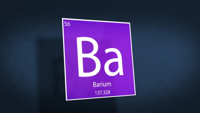 Periodic Table of Elements Cinematic Animated Series - Element Barium hovering in space